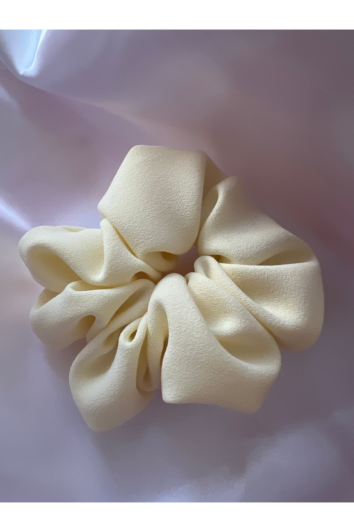 Siyah Krem Scrunchie Lastik Toka Set