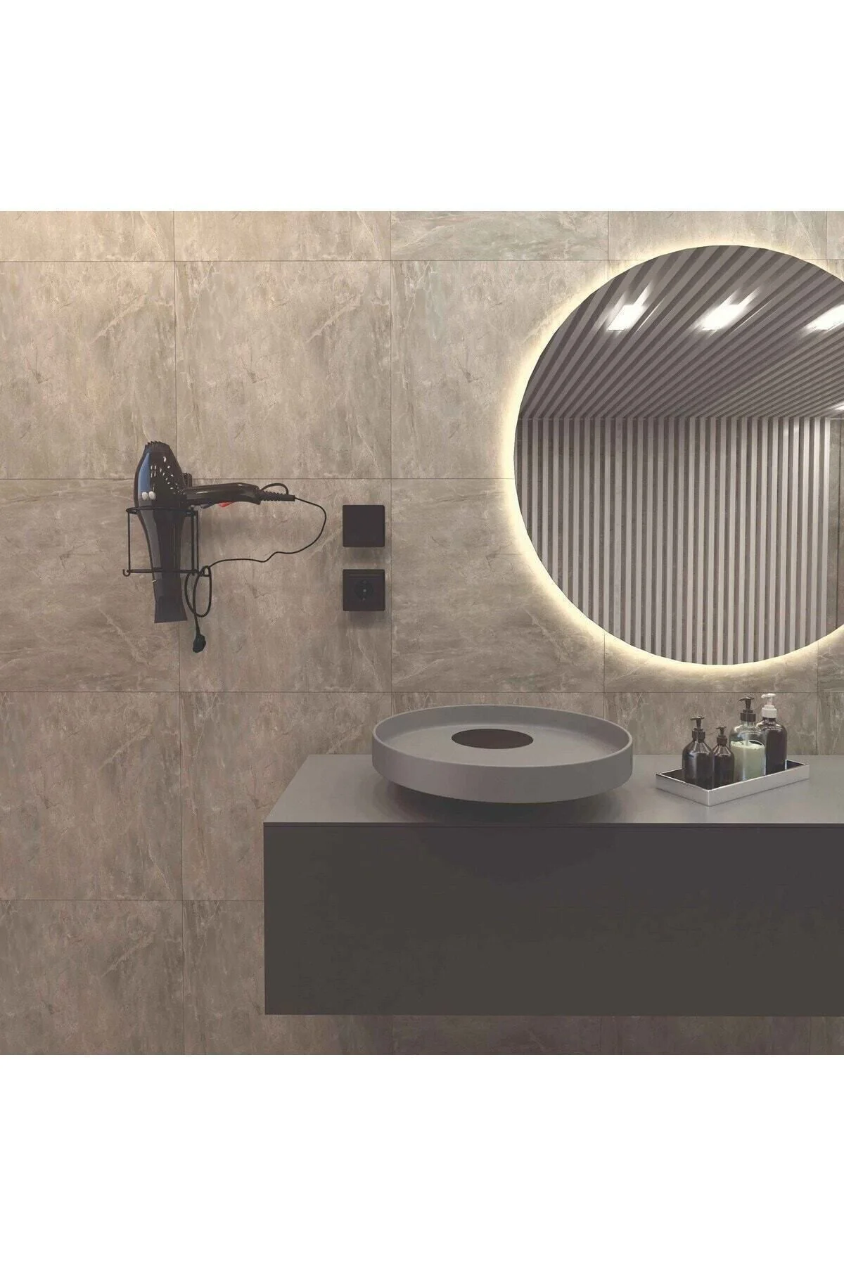 Siyah Kurutma Makinesi Asma Aparatı Banyo Aksesuarı Güçlü Dc-5119 Siyah Kurutma Makinesi Asma Aparatı Banyo Aksesuarı Güçlü Dc-5119