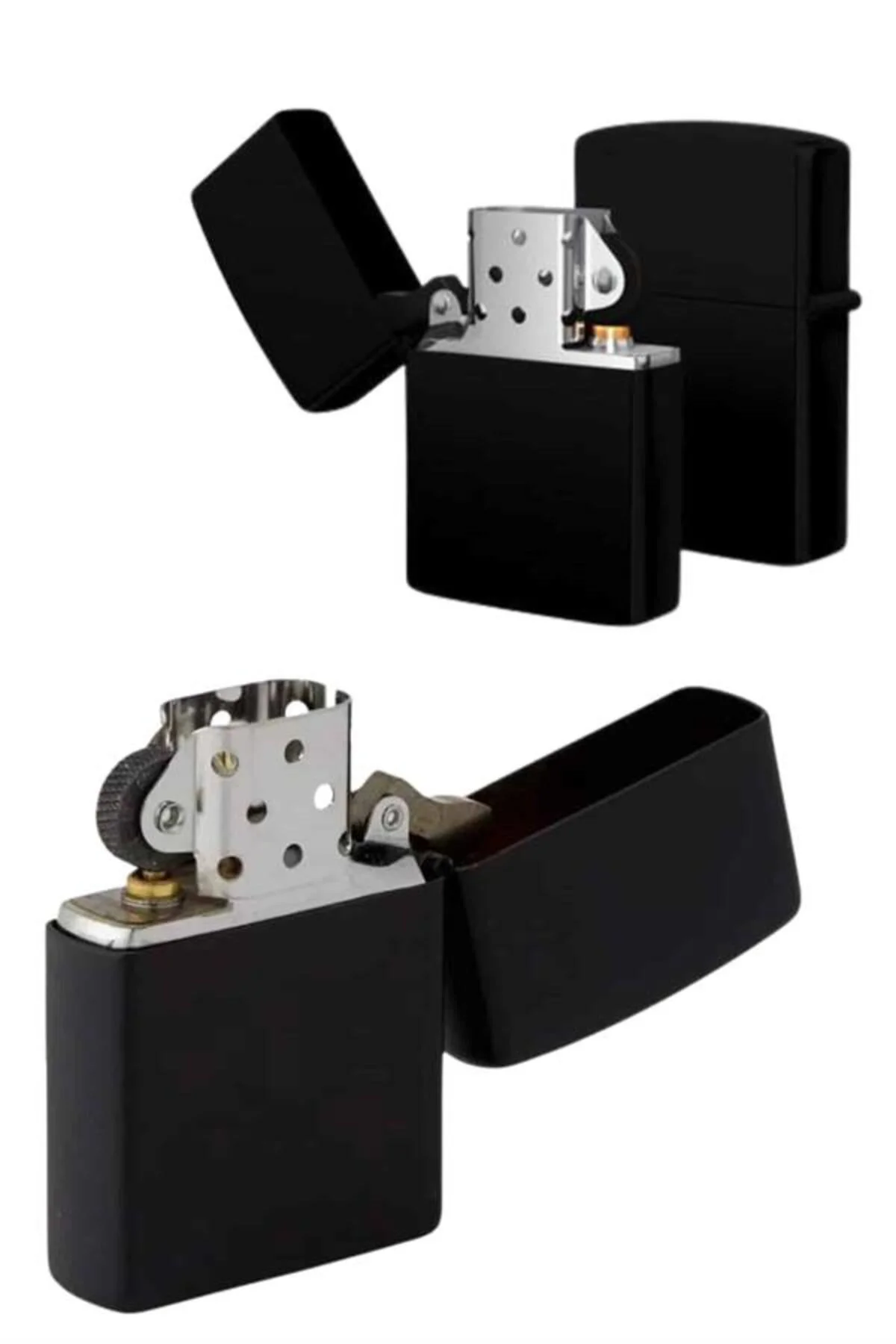 Siyah Kutulu Metal Çakmak Benzinli Hediyelik Eşya