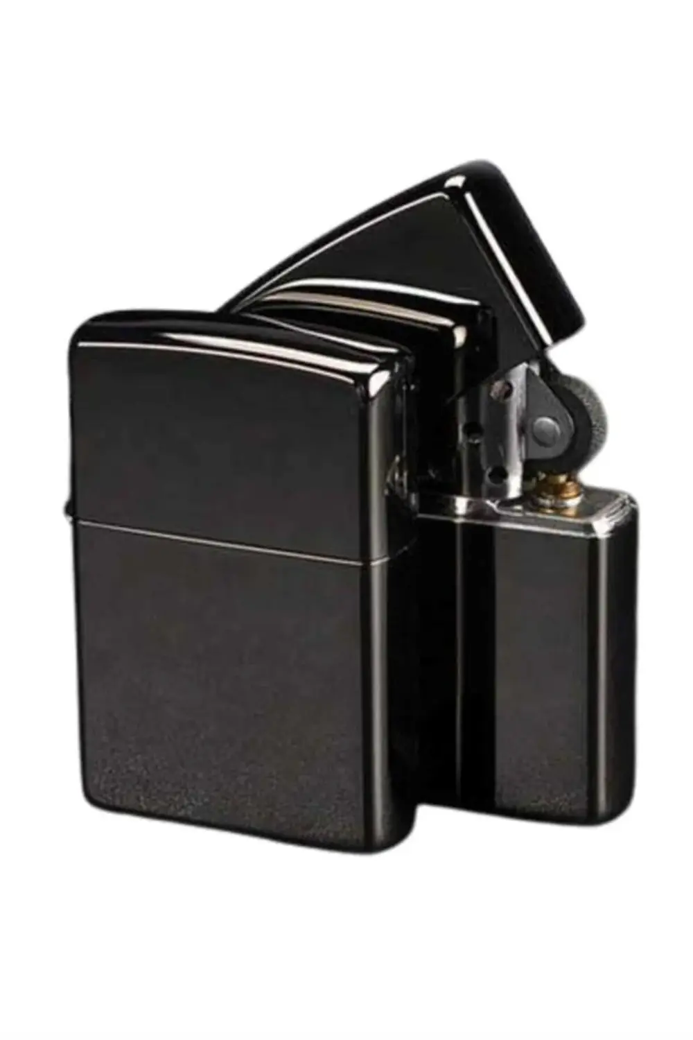 Siyah Kutulu Metal Çakmak Benzinli Hediyelik Eşya