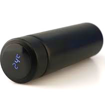 Just Cheap Store Siyah Led Dereceli Çelik Termos 500Ml (4741)