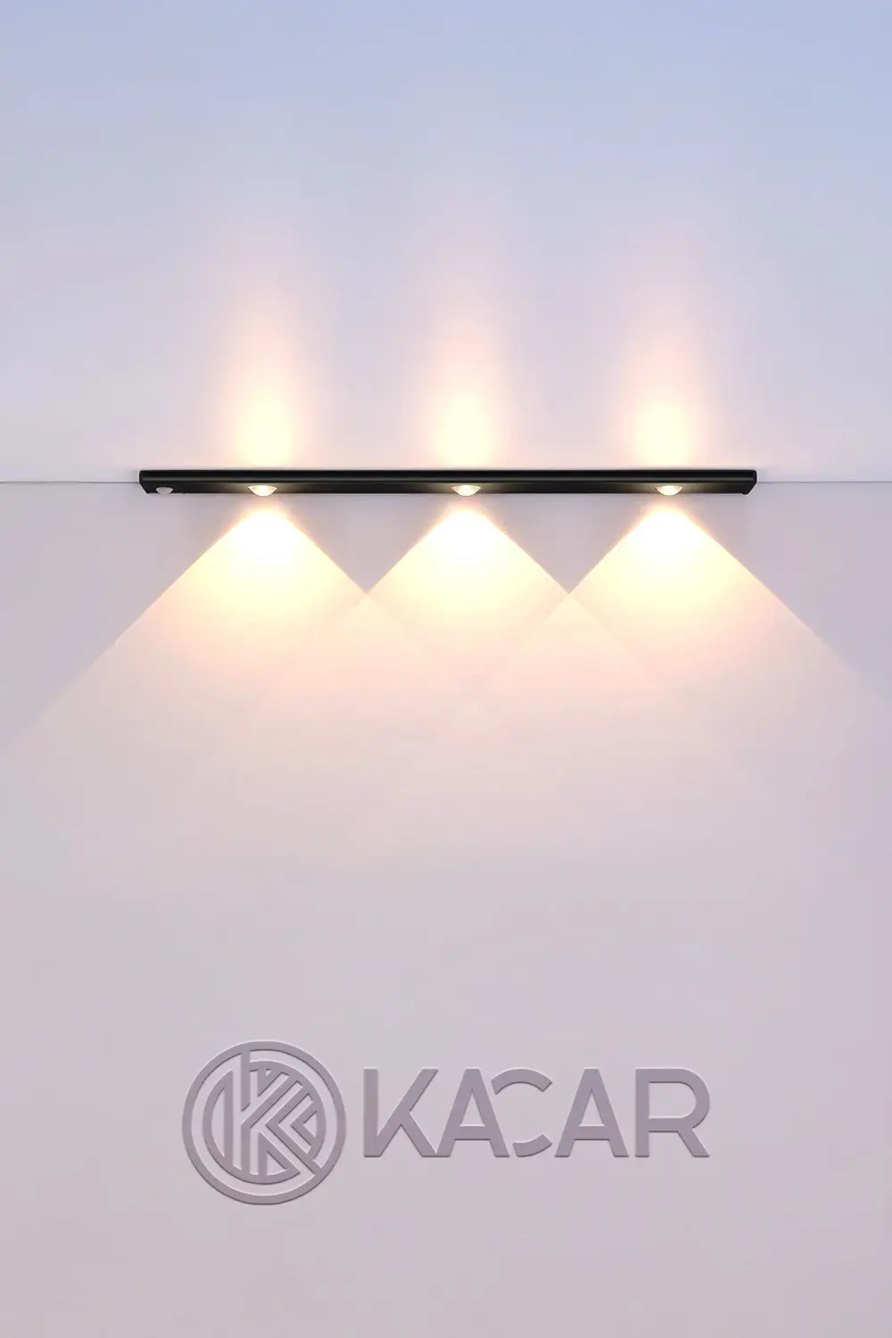 Siyah Lüx Slim Şarjlı Sensörlü Dolap Tezgah Altı Led Armatür