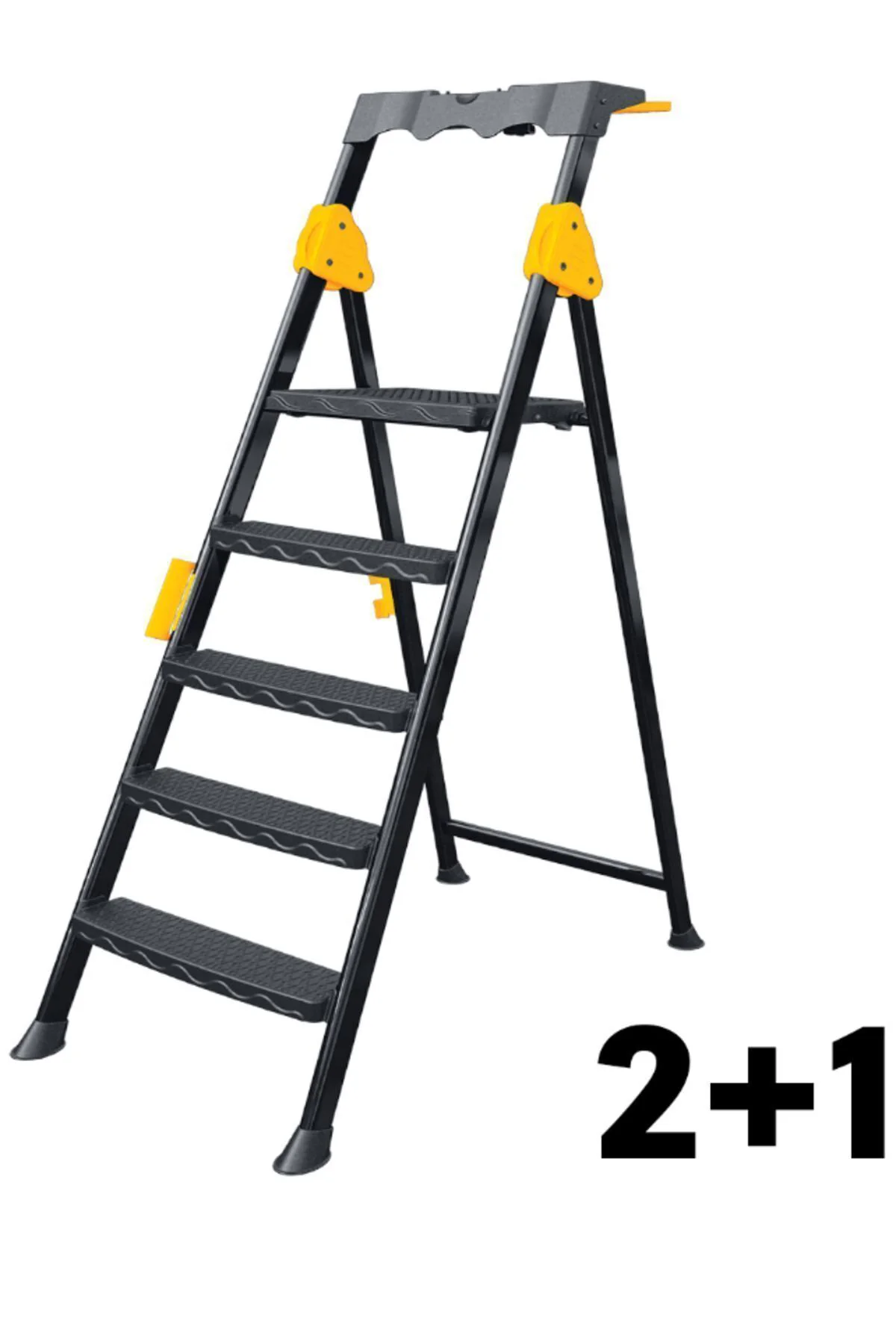 Siyah Merdiven 2+1 Basamak