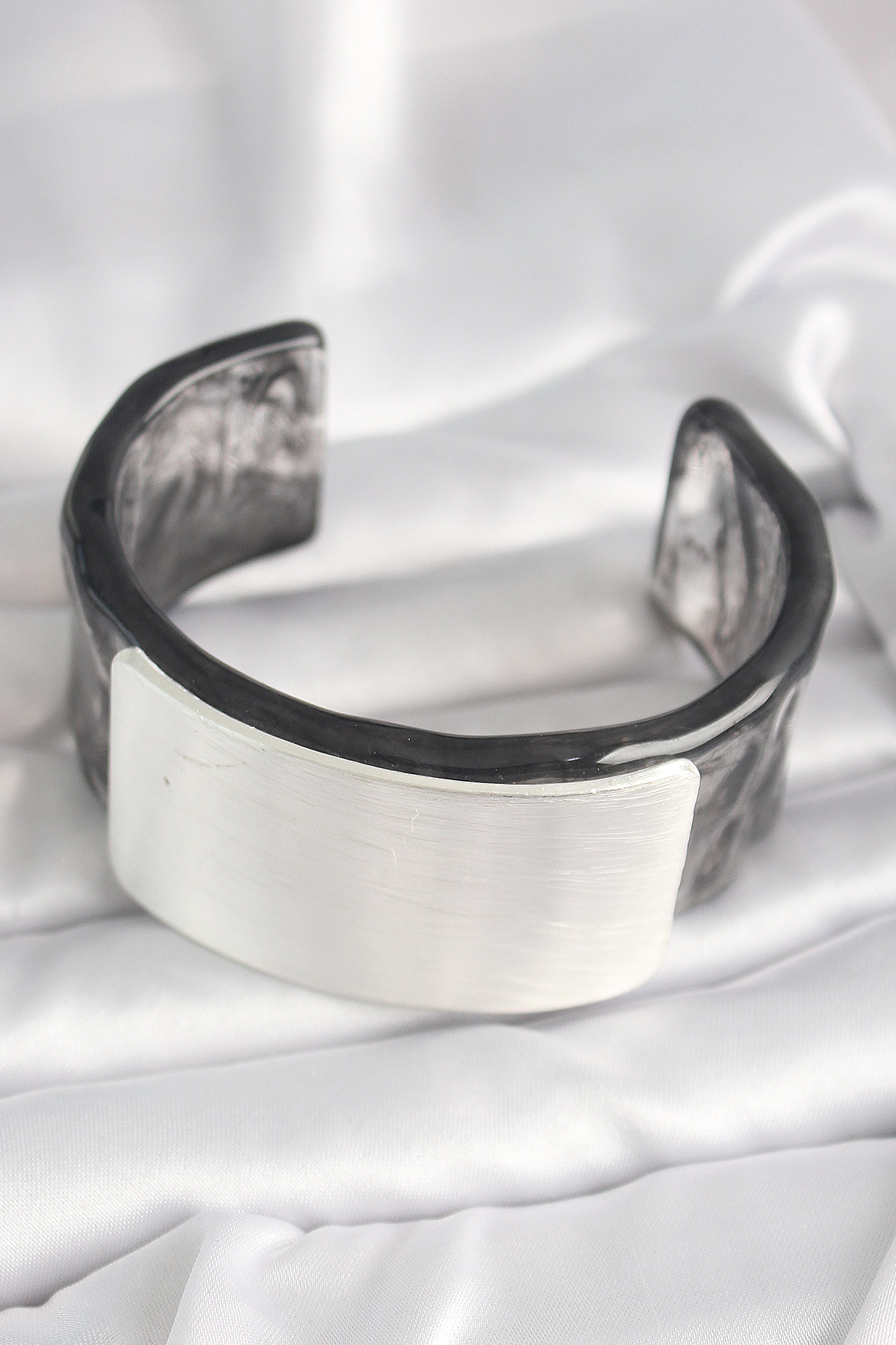 Siyah Mermer Desen Akrilik Plastik Dikdörtgen Plaka Model Vintage