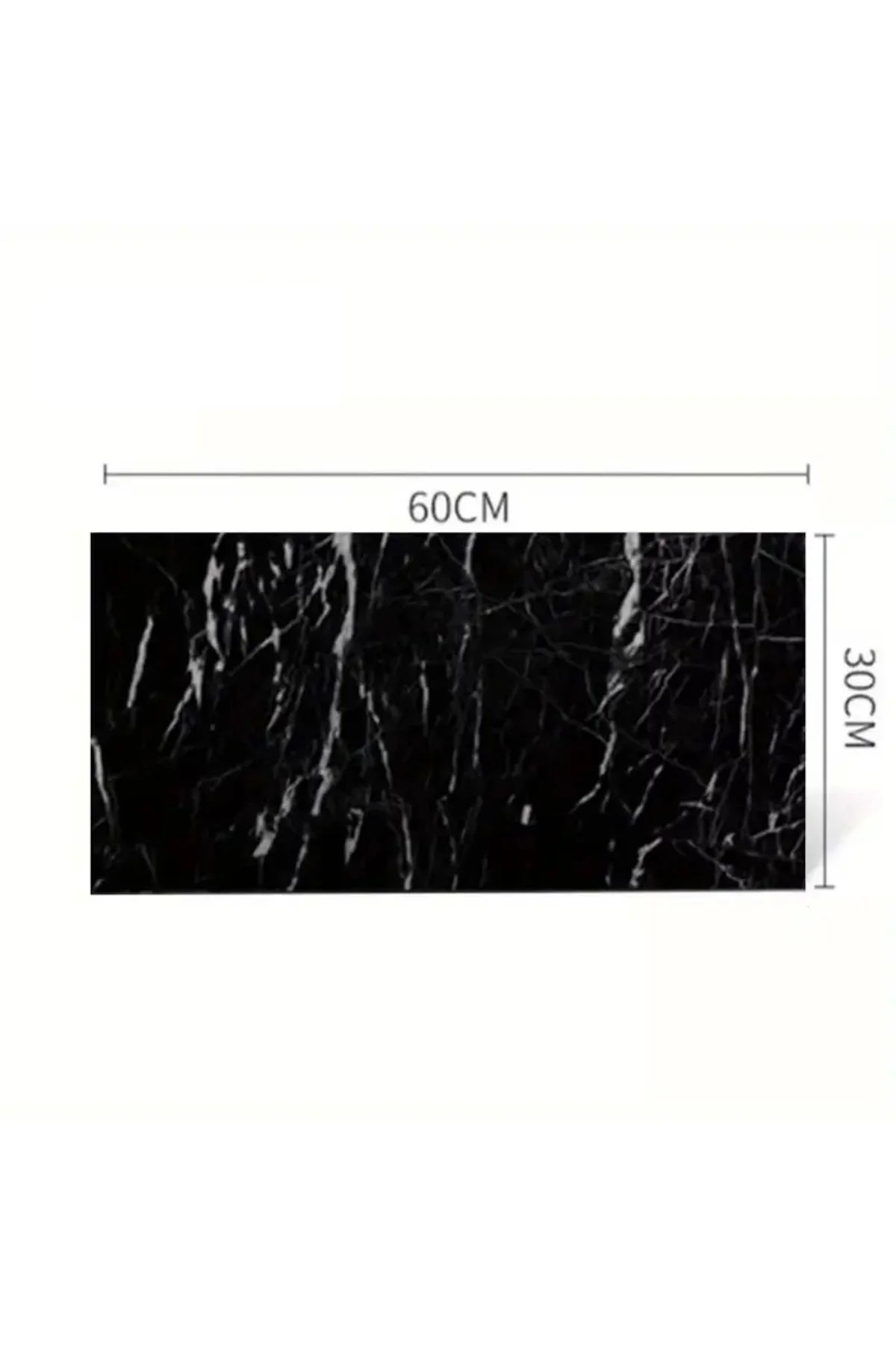 Siyah Mermer Desenli Alüminyum Plastik Duvar Sticker - Lisinya