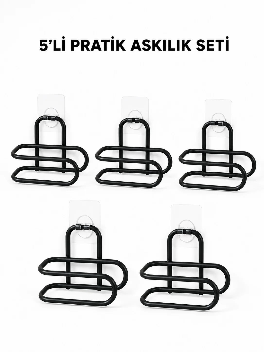 Siyah Metal WC Kağıtlık Yapışkanlı Tuvalet Kağıdı Rulo Tutucu 5 Adet Avantajlı Set Siyah Metal WC Kağıtlık Yapışkanlı Tuvalet Kağıdı Rulo Tutucu 5 Adet Avantajlı Set
