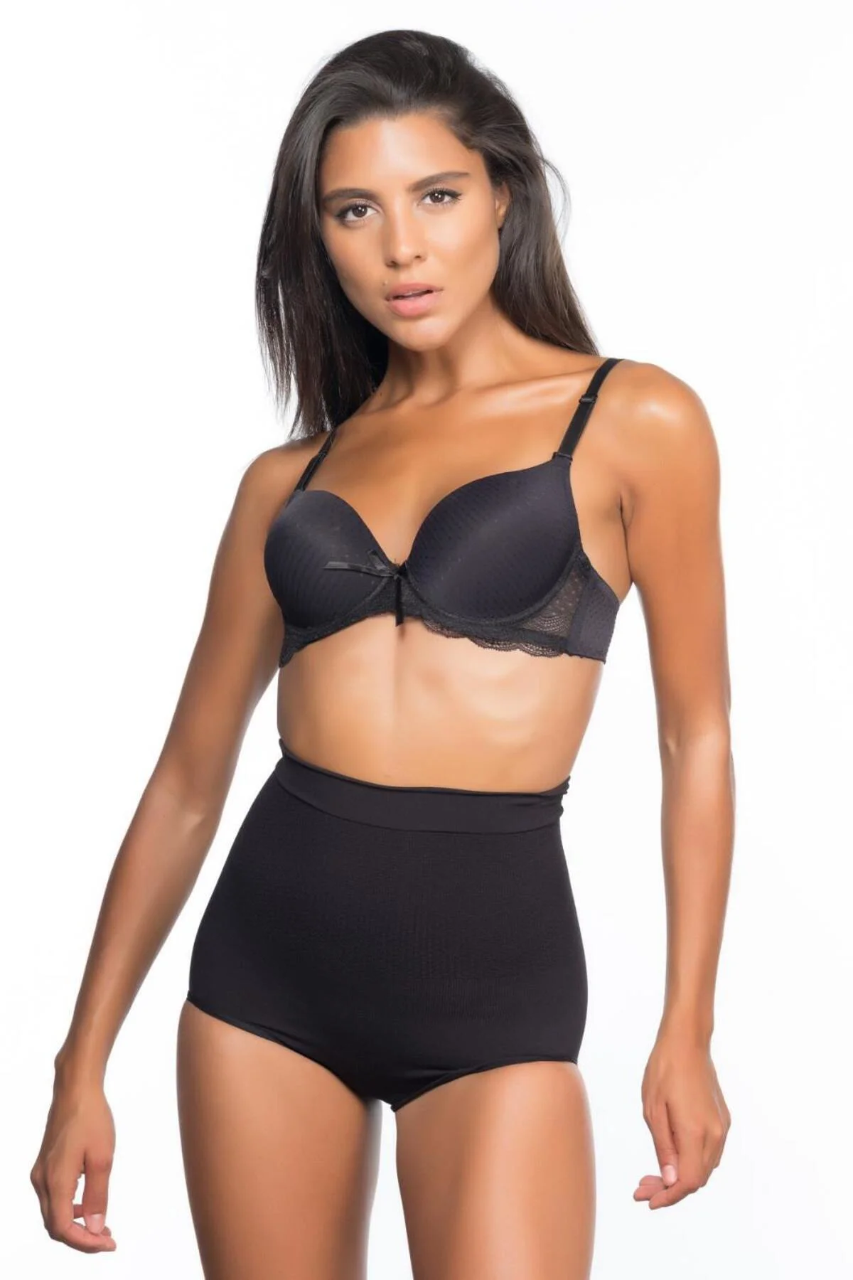 SİYAH MI 2057 Yüksek Bel Masajlı Slip Korse