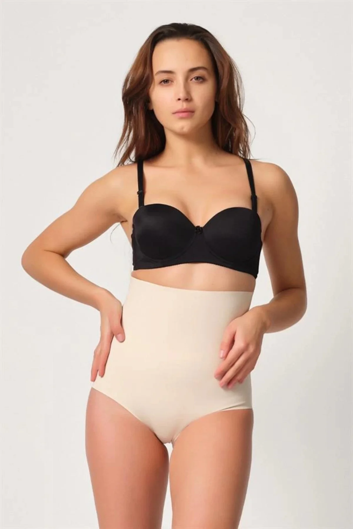 SİYAH MI 2708 Lazer Yüksek Bel Kesim Slip Hayalet Korse