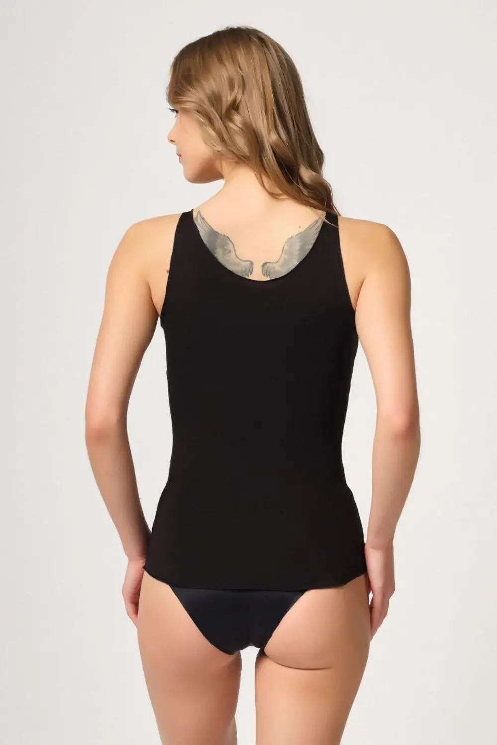 SİYAH MI 2815 Double Cotton Korse Atlet