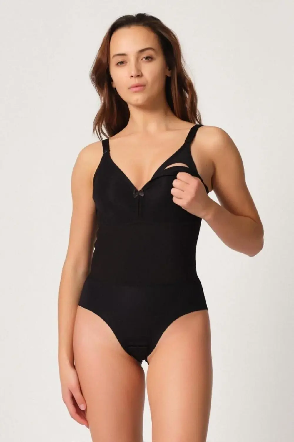 SİYAH MI 2944 Sırt Destekli Badi Emzirme Korse