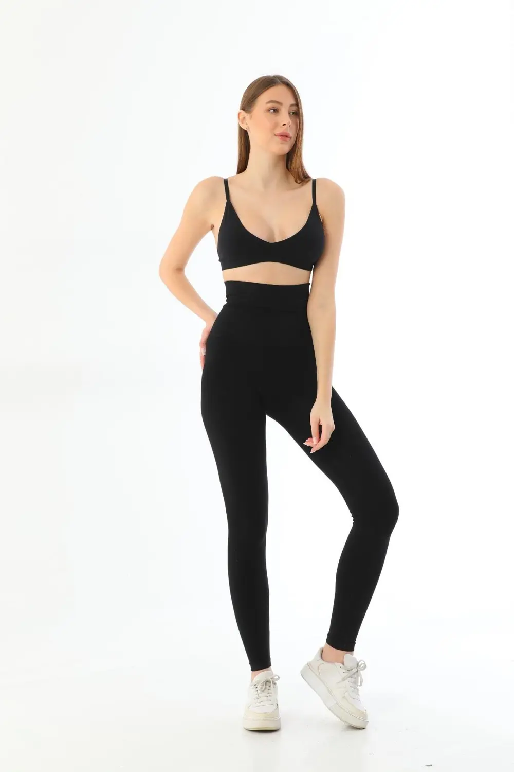 Siyah Mı 3904 Göğüs Altı Yüksek Bel Toparlayıcı Tayt