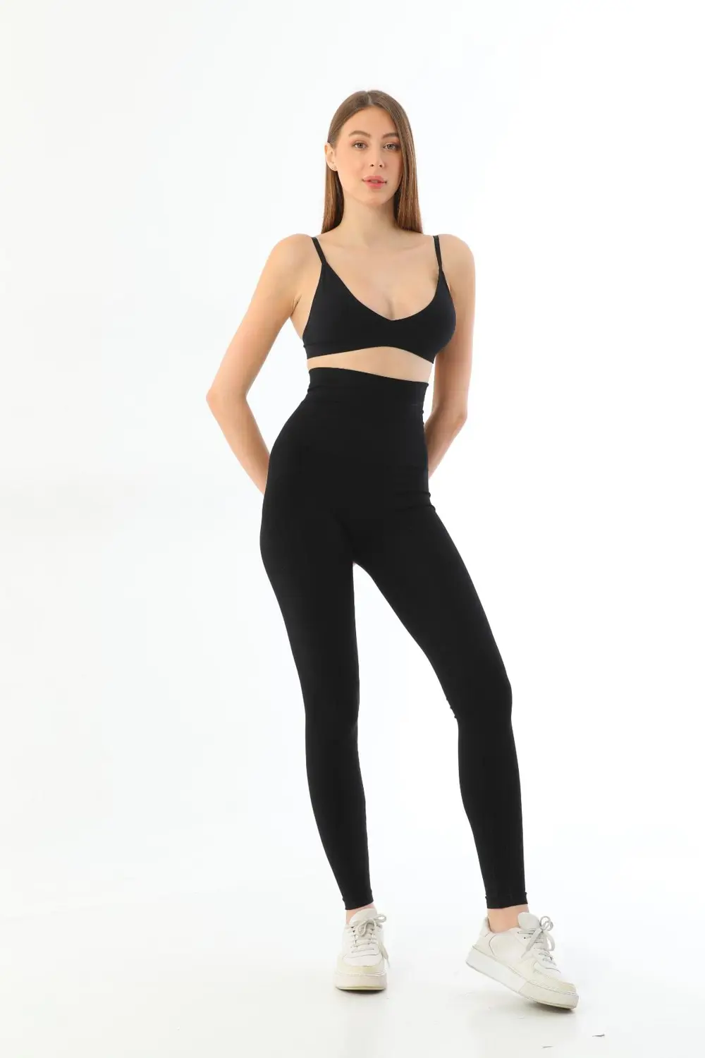 Siyah Mı 3904 Göğüs Altı Yüksek Bel Toparlayıcı Tayt