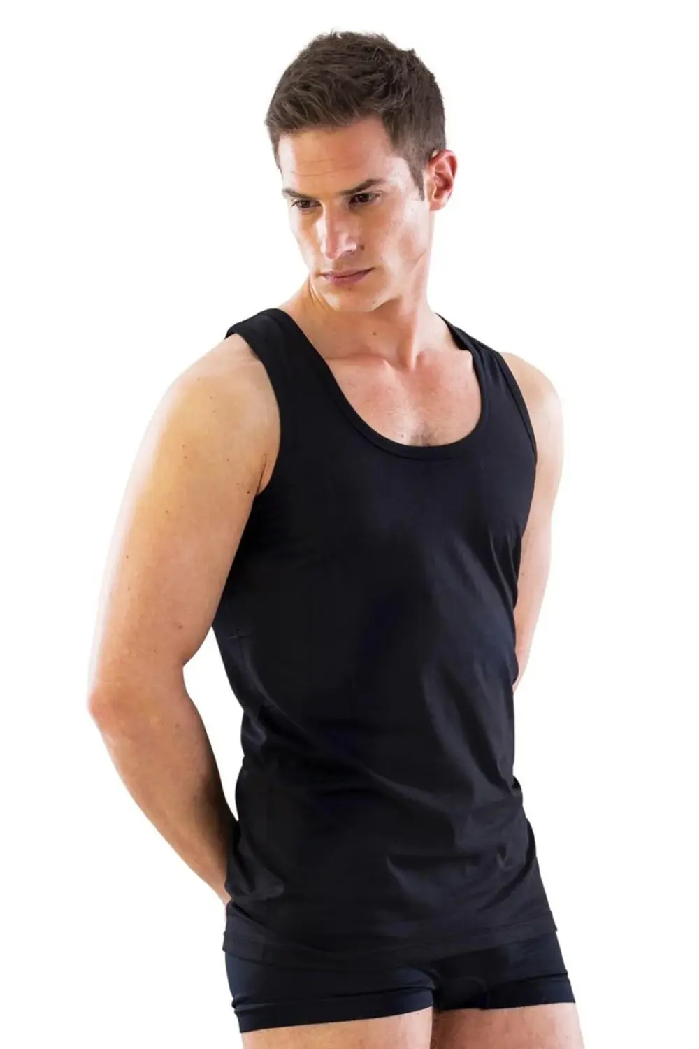 Siyah Mı Emay 12210-r U Yaka Askılı Erkek Atlet Renkli Siyah Mı Emay 12210-r U Yaka Askılı Erkek Atlet Renkli