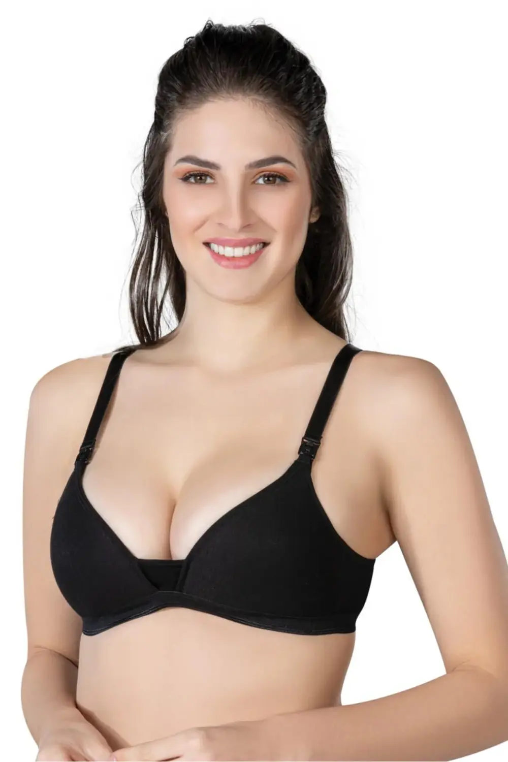 Pilelistore Siyah Mı Emay 1422 Modal Cotton Kaplı Emzirme Sütyen