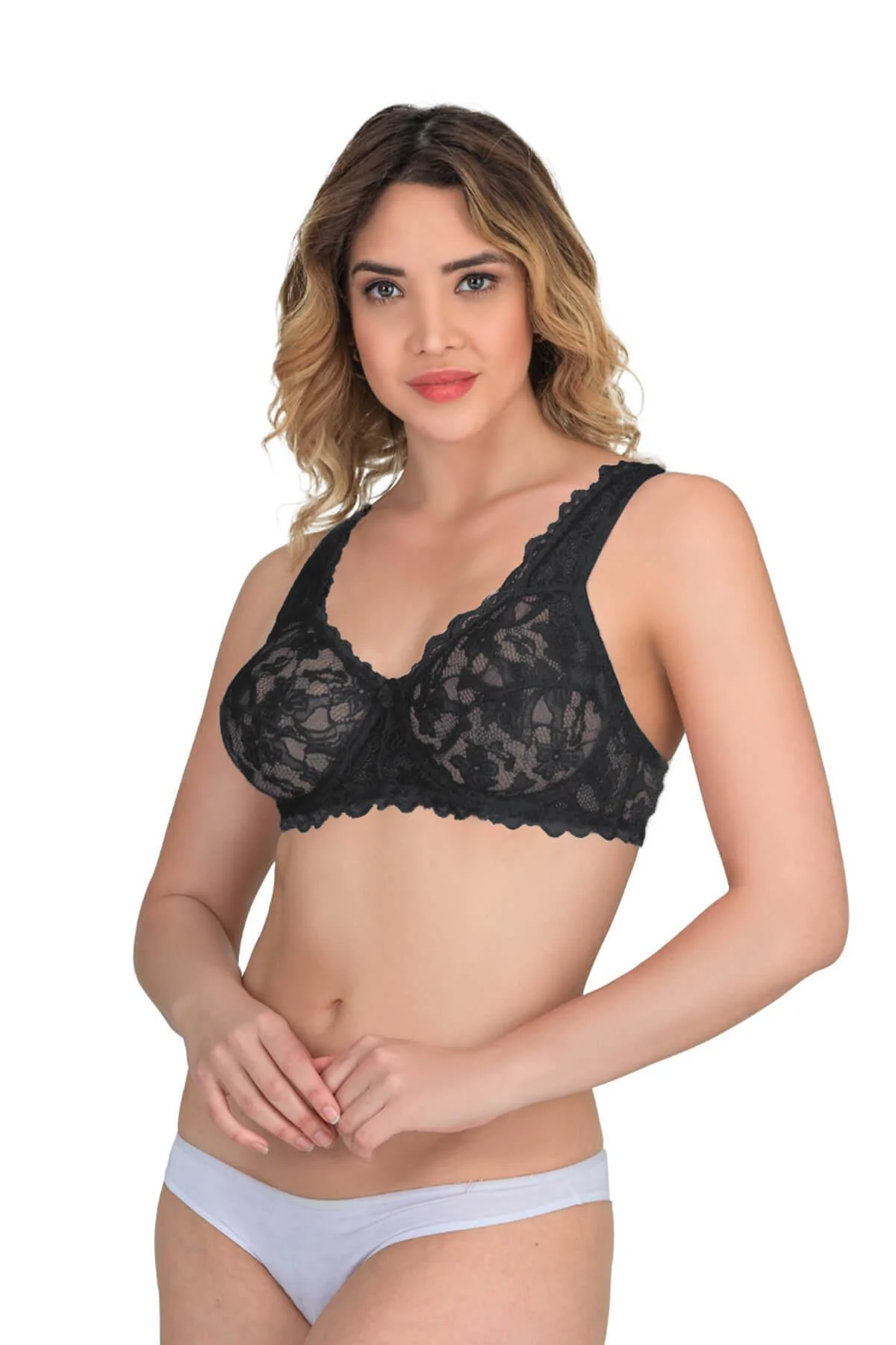SİYAH MI Emay 178 C Balenli Dantelli Sütyen