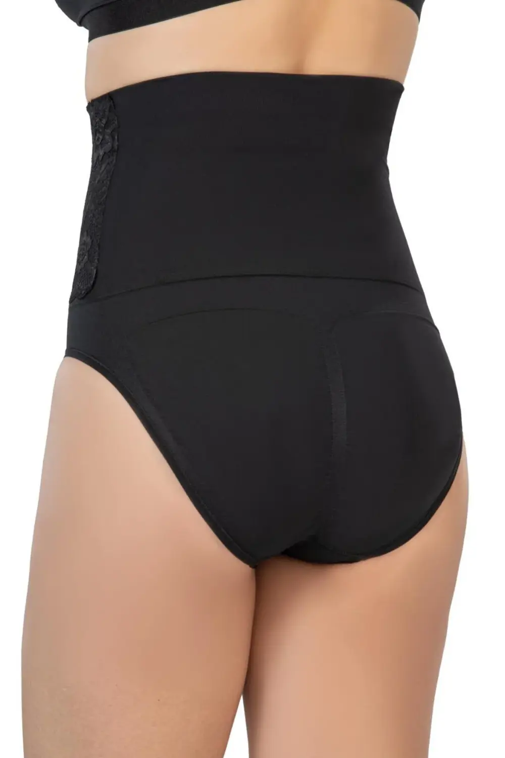 Siyah Mı Emay 2090 Önü Dantelli Yüksek Bel Slip Korse