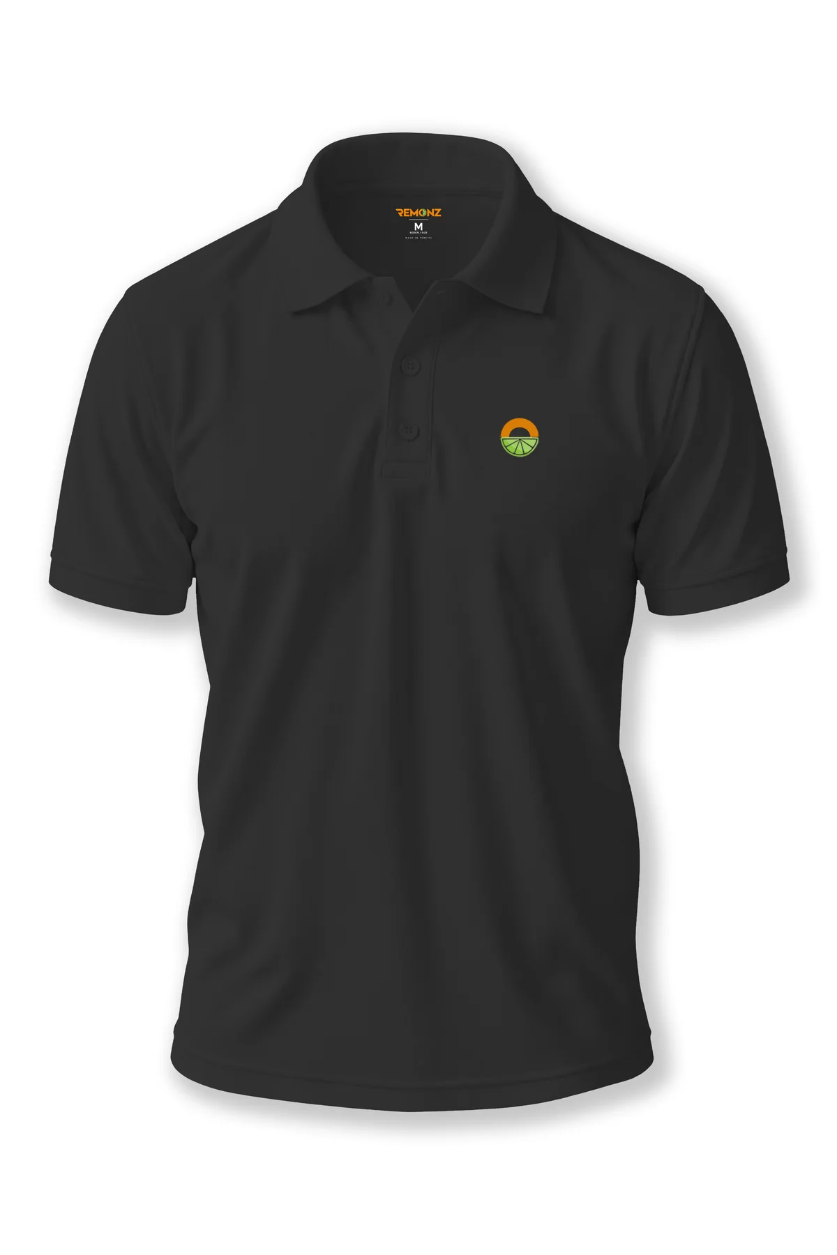 Siyah Minimalist Logolu Polo Yaka Kısa Kollu Tişört Siyah Minimalist Logolu Polo Yaka Kısa Kollu Tişört