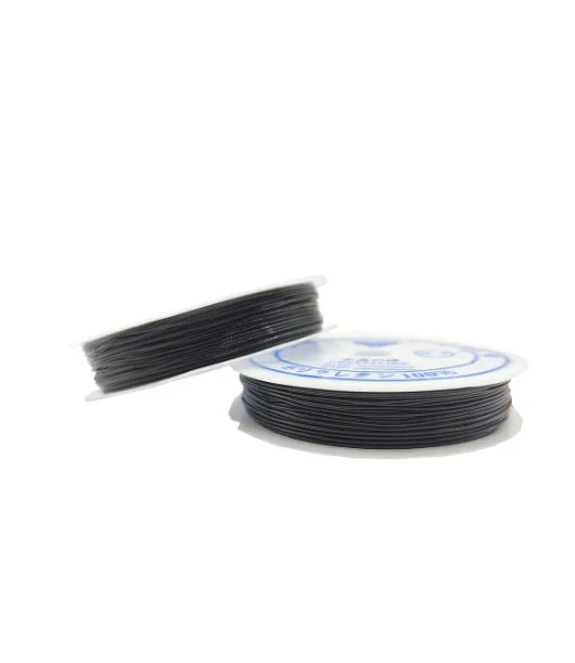 Siyah Misina 1.0 mm Esnek Silikon El İşi Takı Aksesuar Misinası -