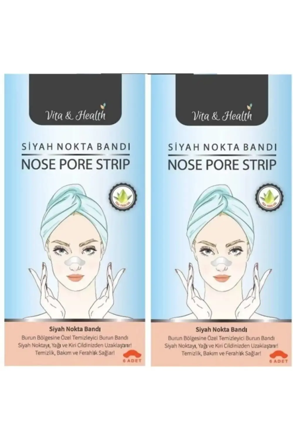 Siyah Nokta Bandı Nose Pore Strip 2 Paket Vita Helth