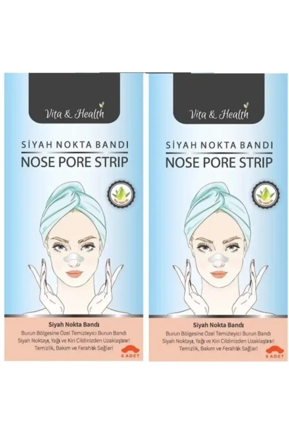Siyah Nokta Bandı Nose Pore Strip 2 Paket Vita Helth
