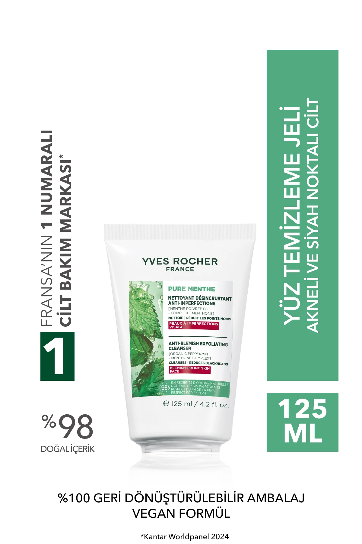 Siyah Nokta Karşıtı Peeling Etki Yüz Yıkama Jeli-Sivilce Eğilimli