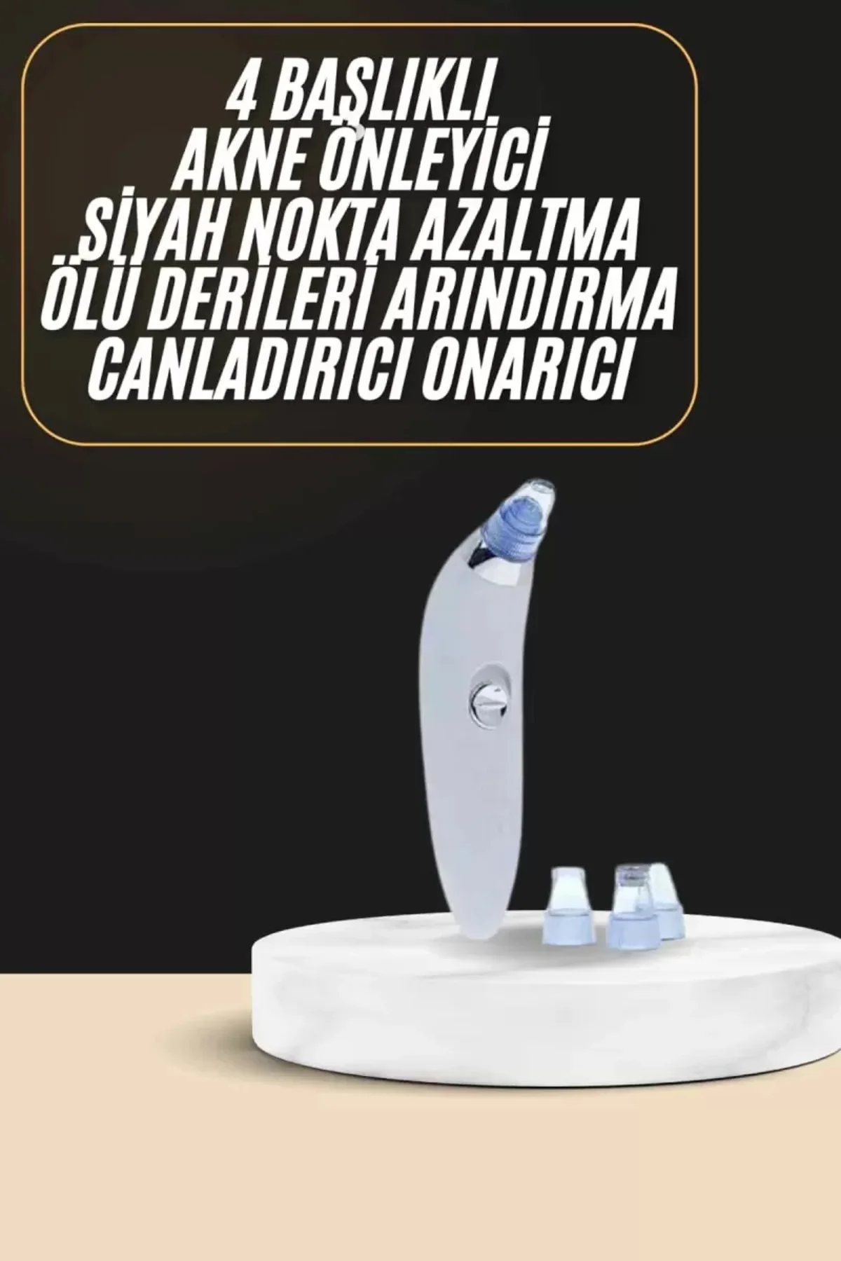 Siyah Nokta Temizleme Cihazı 4 Başlıklı Vakumlu Pilli Ölü Deri Ar