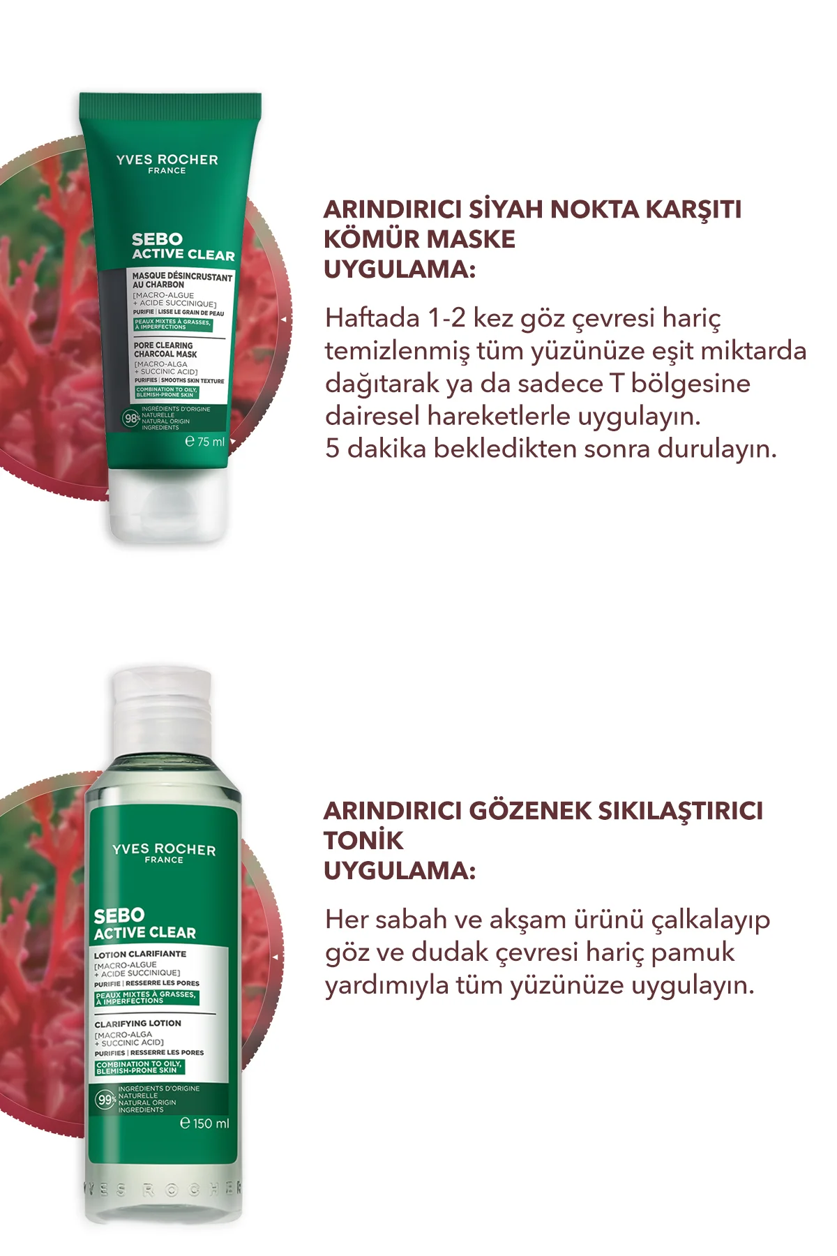 Siyah Nokta ve Gözenek Karşıtı Set-Kömür Maske 75 ml & Tonik 150 