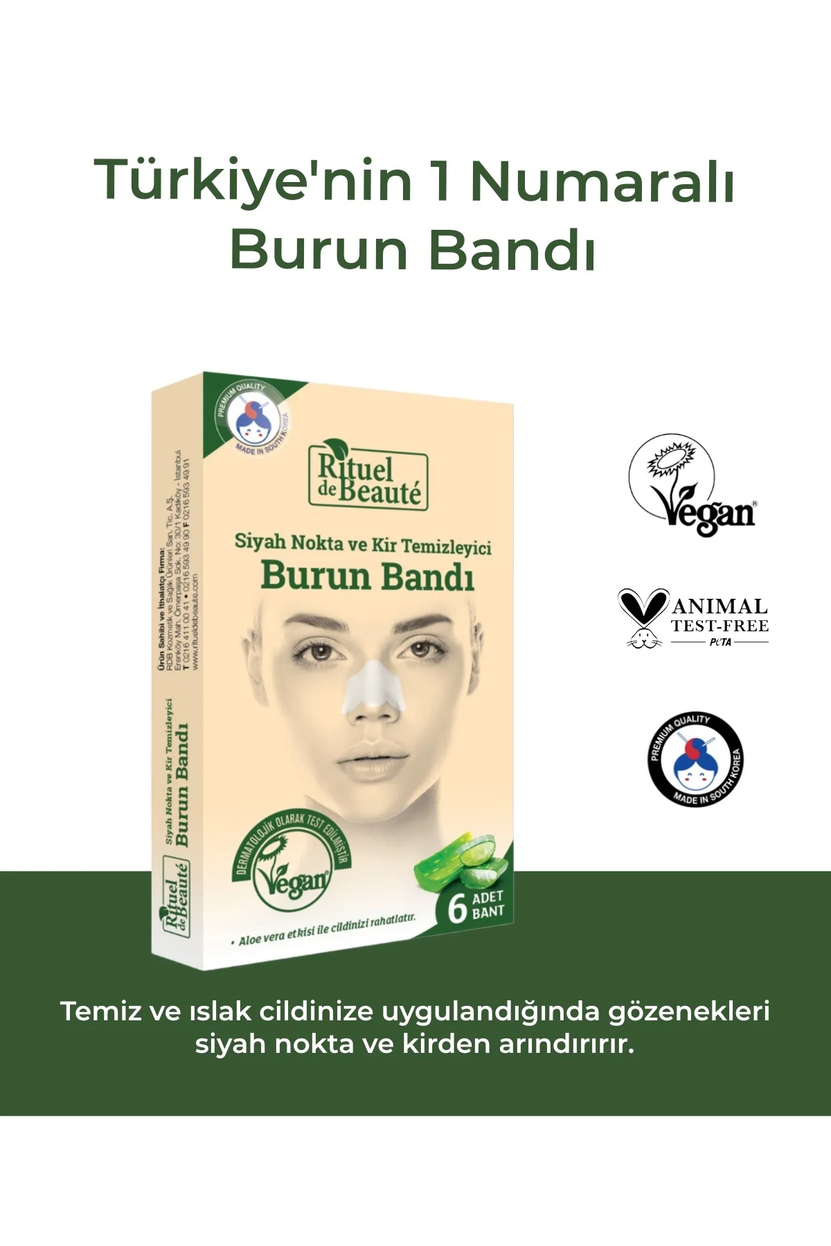 Siyah Nokta Ve Kir Temizleyici Burun Bandı 3'lü