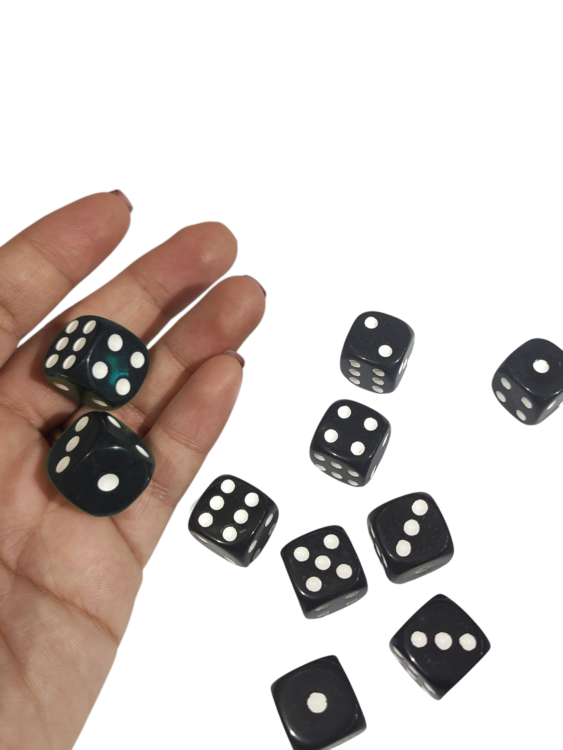 Limmy Siyah Okey Zari Renkli Masa Oyunlari Zari - 4 Adet