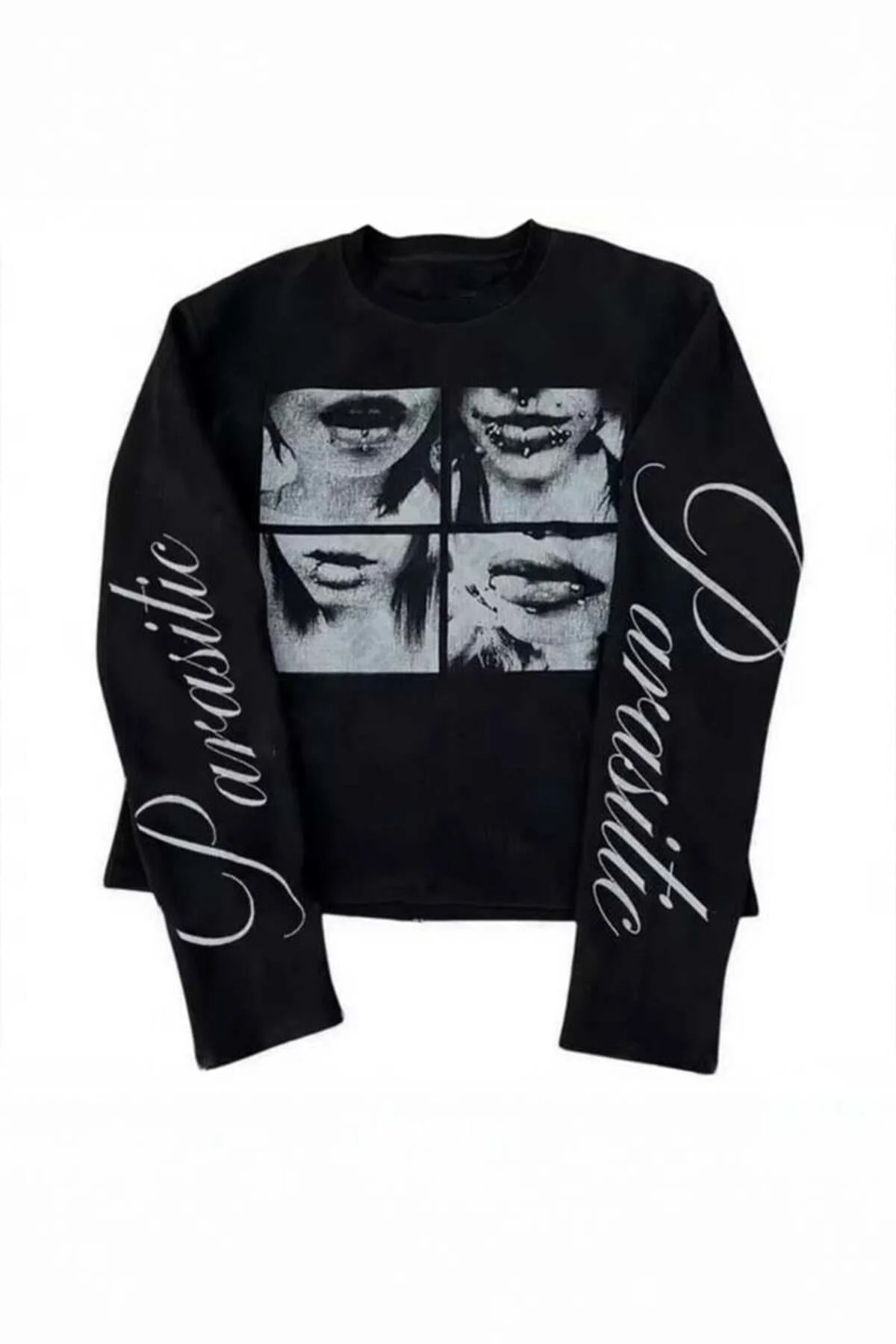 Siyah Paraesite Collage Y2K Unisex Sweatshirt Siyah Paraesite Collage Y2K Unisex Sweatshirt