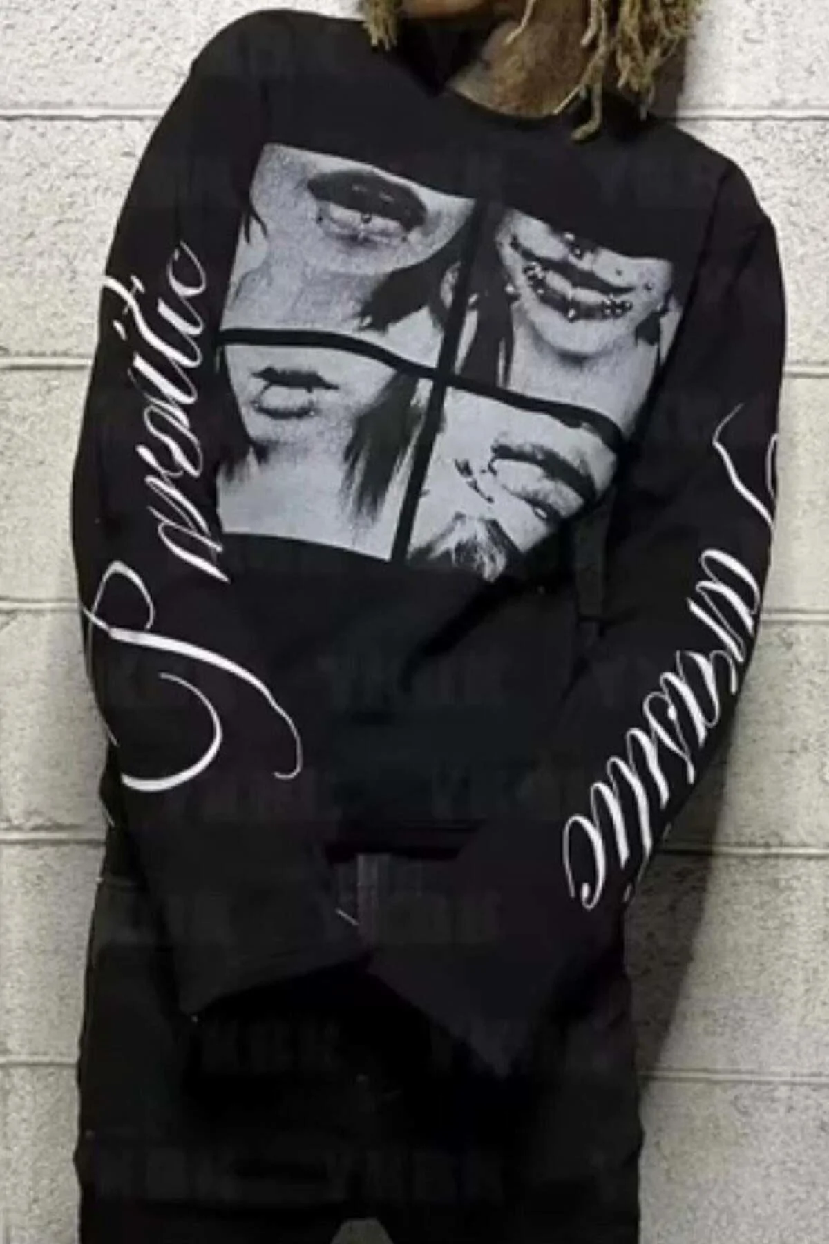 Siyah Paraesite Collage Y2K Unisex Sweatshirt Siyah Paraesite Collage Y2K Unisex Sweatshirt