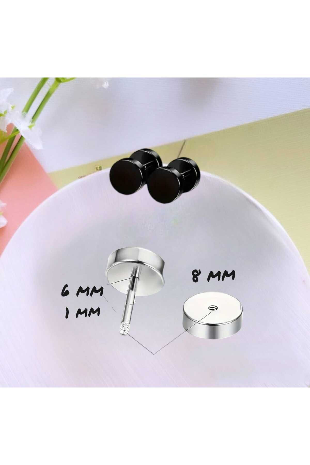 Siyah Paslanmaz Çelik Küpe