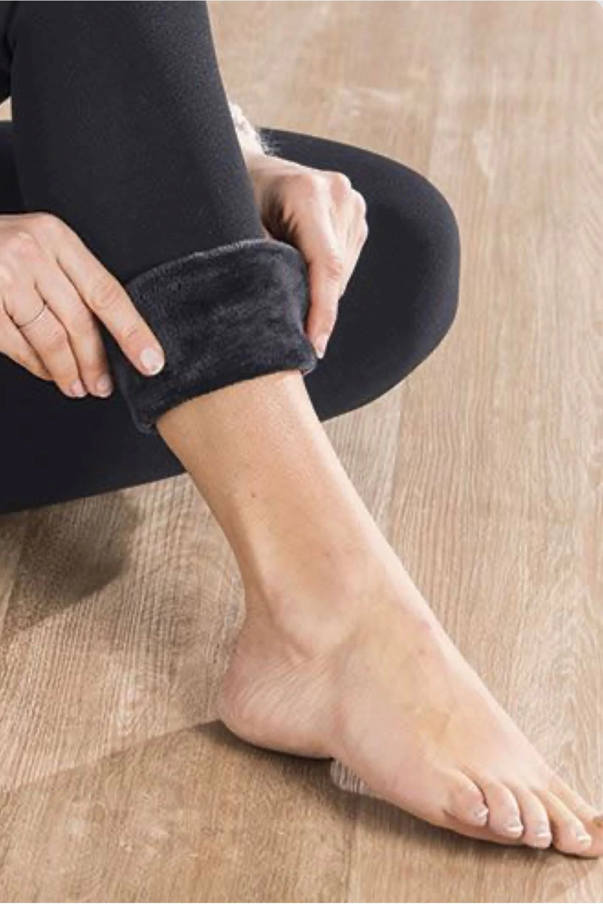 Siyah Peluş Tayt Pt580-1 Siyah Peluş Tayt Pt580-1