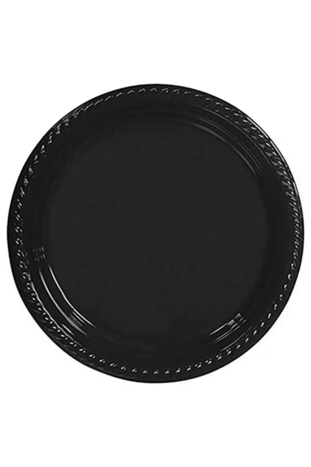 Siyah Plastik 16 Kişilik Tabak Bardak Çatal Set