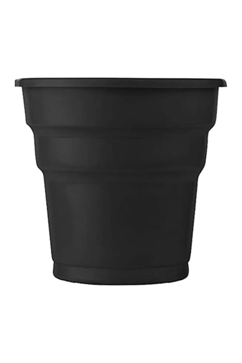 Siyah Plastik 16 Kişilik Tabak Bardak Çatal Set