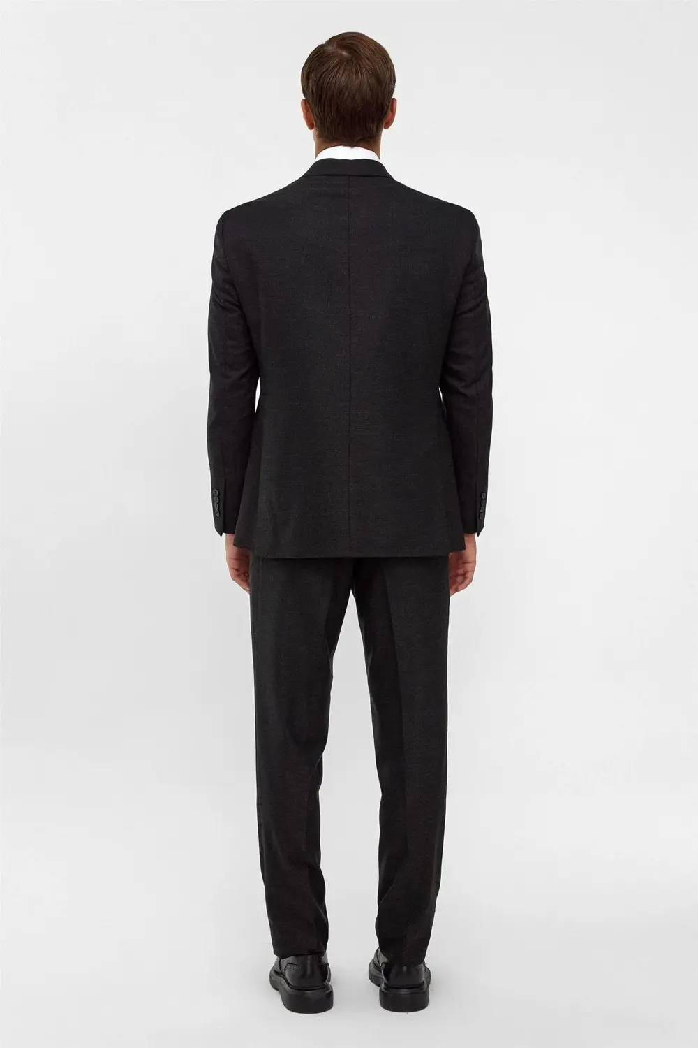 Süvari Siyah Regular Armürlü Sivri Yaka 6 Drop Takım Elbise