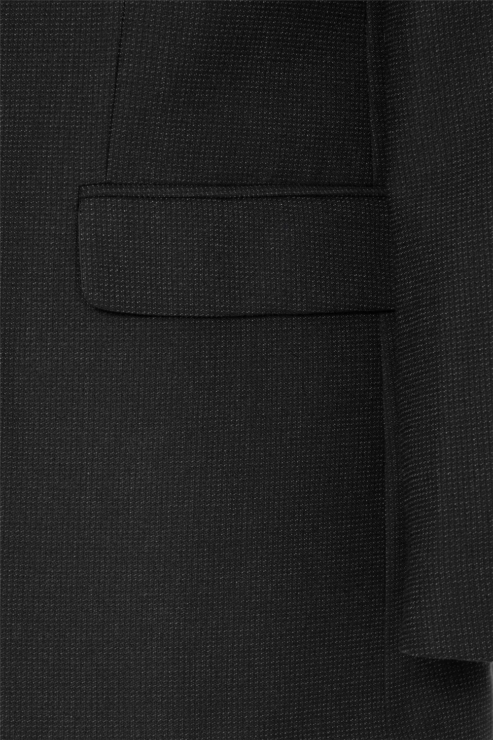 Süvari Siyah Regular Desenli Mono Yaka 4 Drop Klasik Takım Elbise