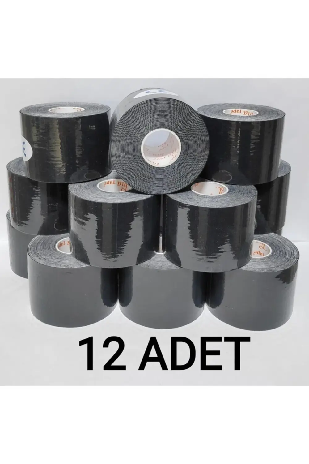 - Siyah Rengi Sporcu Ağrı Bandı 12'li (pakette 12 Adet) Bia Tape