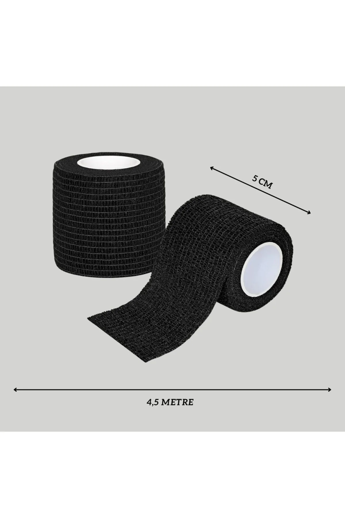 Siyah Renk Coban Bandajı Elastik Kendinden Yapışkanlı Coban Bandajı Yüksek Kalite ( 5 Cm*4,5m ) Siyah Renk Coban Bandajı Elastik Kendinden Yapışkanlı Coban Bandajı Yüksek Kalite ( 5 Cm*4,5m ) - Görsel 2