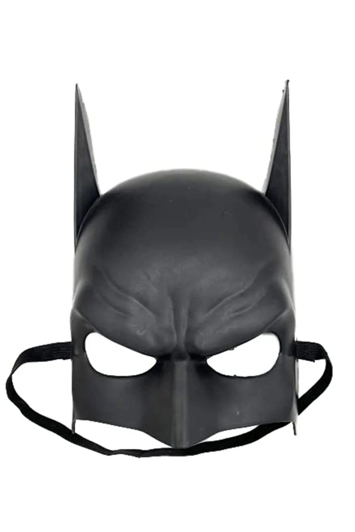 Siyah Renk Çocuk Boy Arkadan Lastikli Batman Maskesi A Kalite 20x14 cm