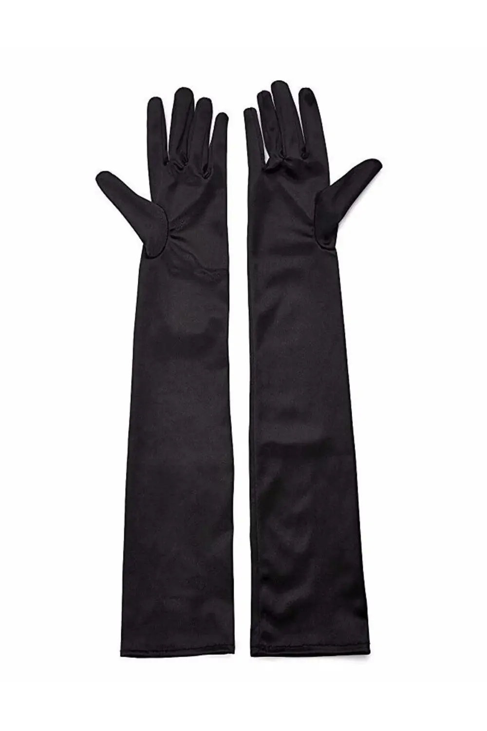Siyah Renk Dirseğe Kadar Uzun Kumaş Eldiven GO50603689100
