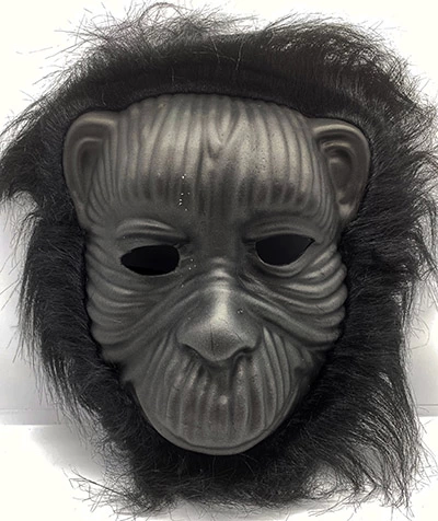 Siyah Renk Eva Goril Maskesi - Siyah Peluşlu Tüylü Orangutan Mask Siyah Renk Eva Goril Maskesi - Siyah Peluşlu Tüylü Orangutan Mask