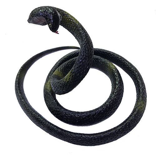 Siyah Renk Gerçekçi Kobra Model Silikon Yumuşak Yılan 80 cm Siyah Renk Gerçekçi Kobra Model Silikon Yumuşak Yılan 80 cm