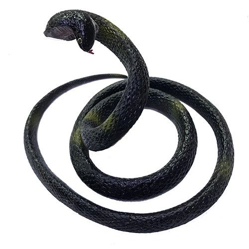 Siyah Renk Gerçekçi Kobra Model Silikon Yumuşak Yılan 80 Cm Siyah Renk Gerçekçi Kobra Model Silikon Yumuşak Yılan 80 Cm