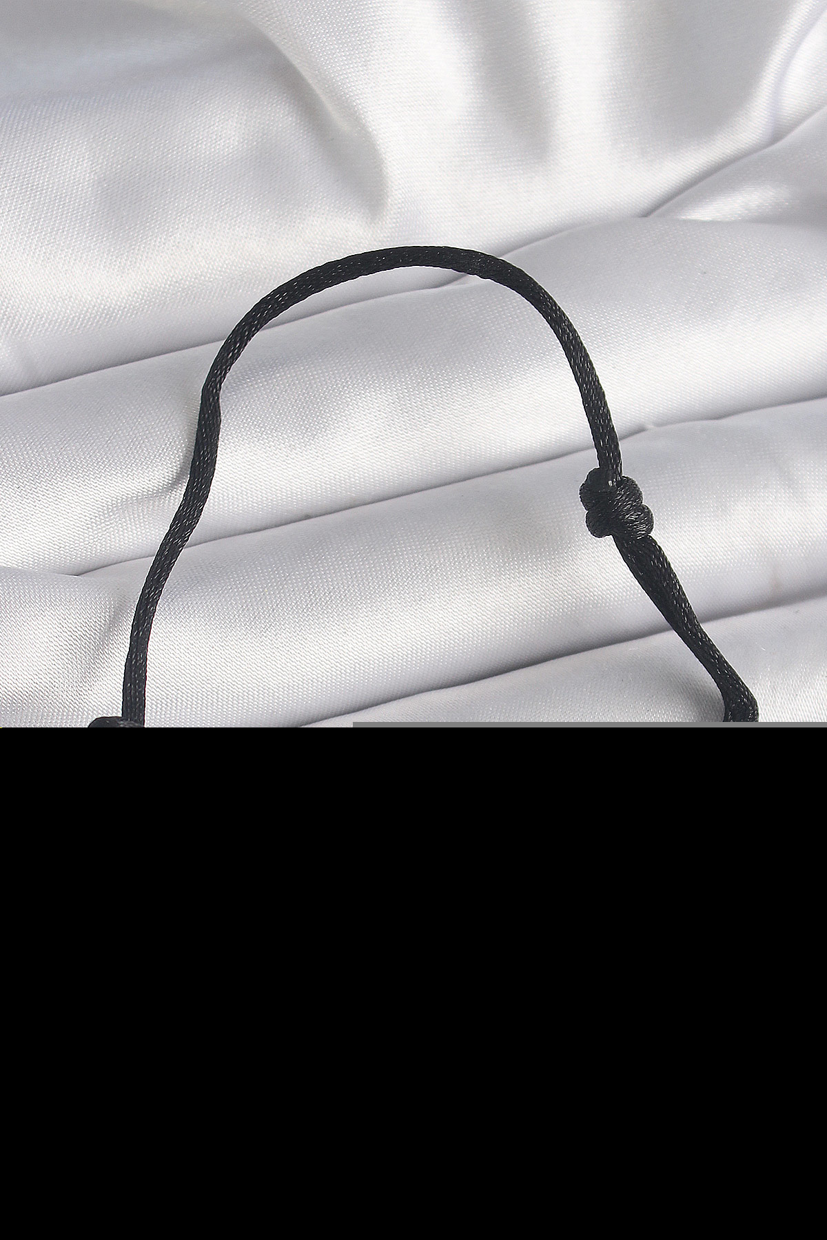 Siyah Renk İpli Asansör Zirkon Taşlı Gümüş Messika Model Kadın Bi