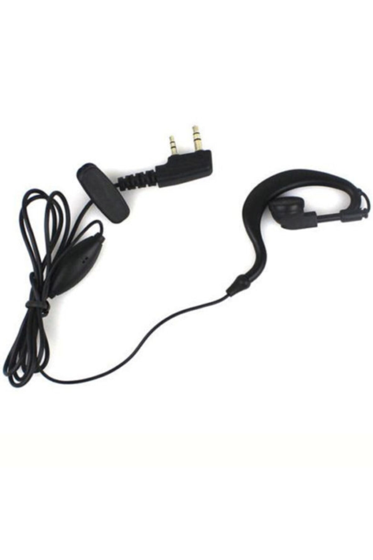 Siyah Renk Kablolu Elden Tetiklemeli Bas Konuş El Telsiz Kulaklık