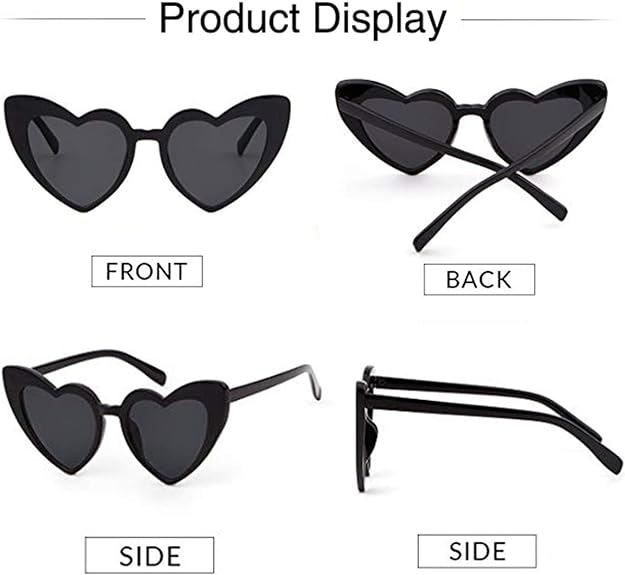 Siyah Renk Kalp Şekilli Parti Gözlüğü 15x5 cm Siyah Renk Kalp Şekilli Parti Gözlüğü 15x5 cm