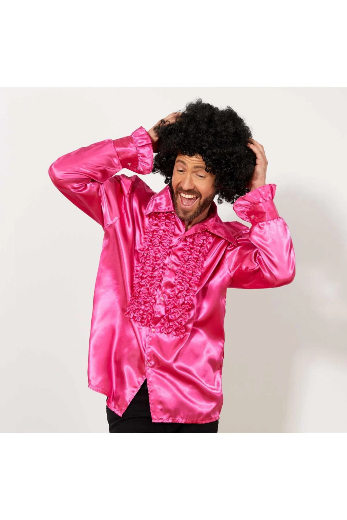 Siyah Renk Kıvırcık Afro Bonus Peruk
