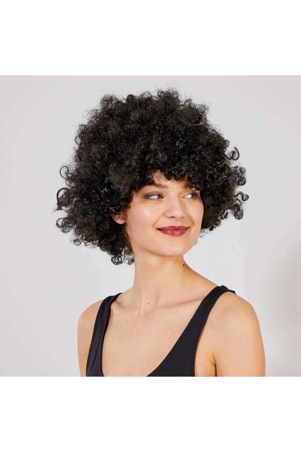 Siyah Renk Kıvırcık Afro Bonus Peruk - Görsel 2