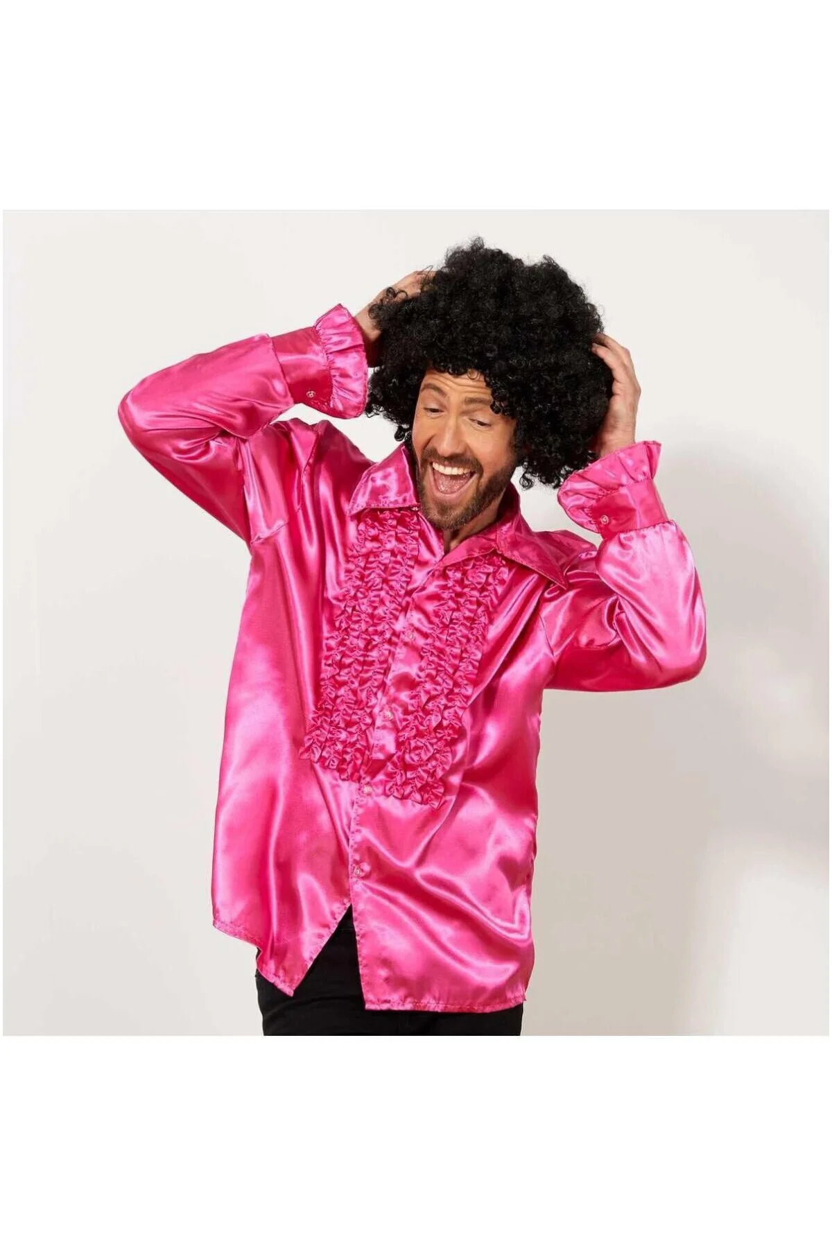 Siyah Renk Kıvırcık Afro Bonus Peruk (5440)
